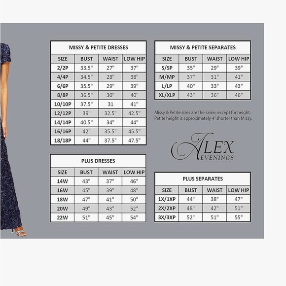 Alex Evening Women's Embellished Flutter-Sleeve Gown - Electric Blue NWT - Picture 4 of 4